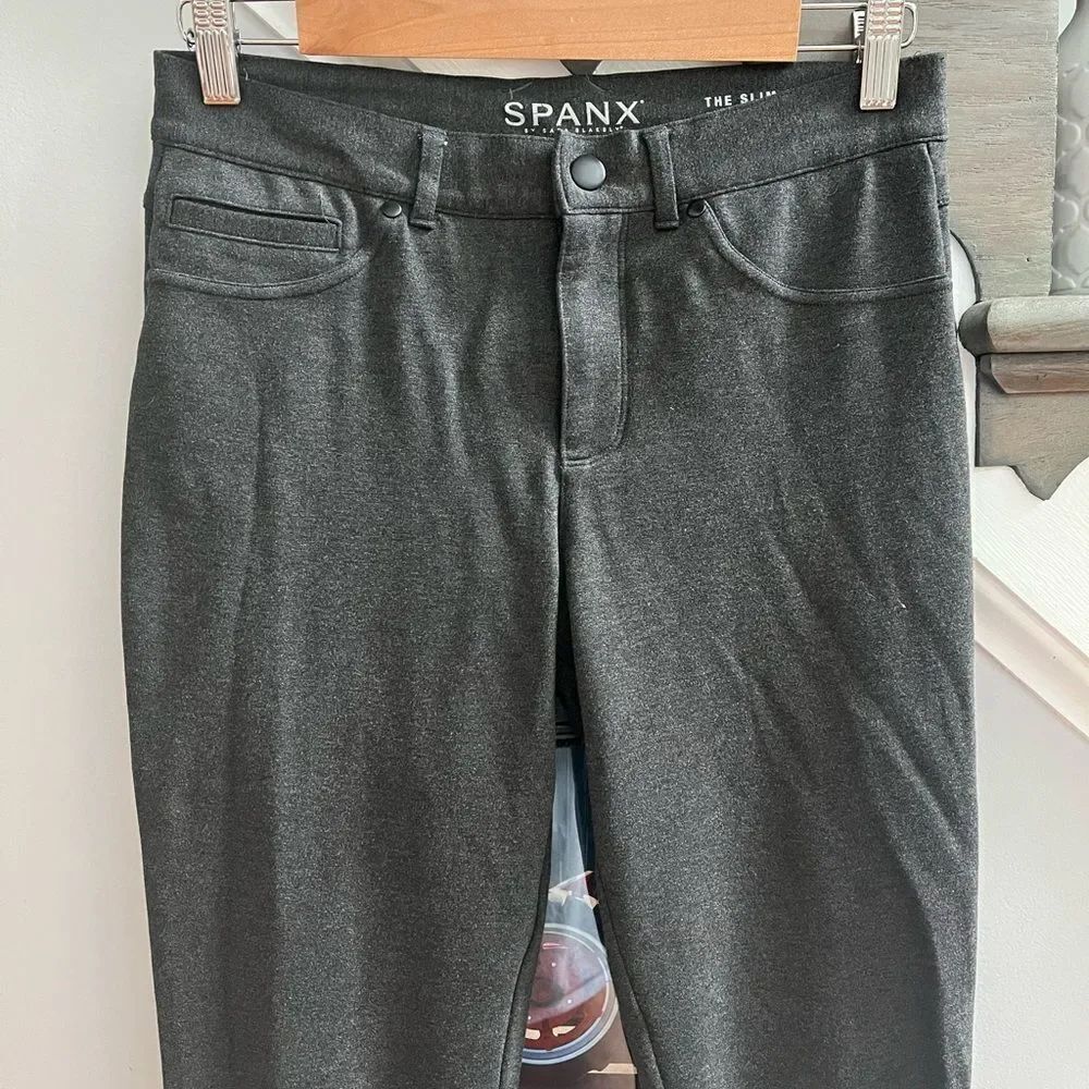 SPANX The Slim-X Ponte Super Skinny Gray Pants sz 6 or 28 EUC